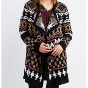 Charlotte Russe Aztec Cascade Cardigan M